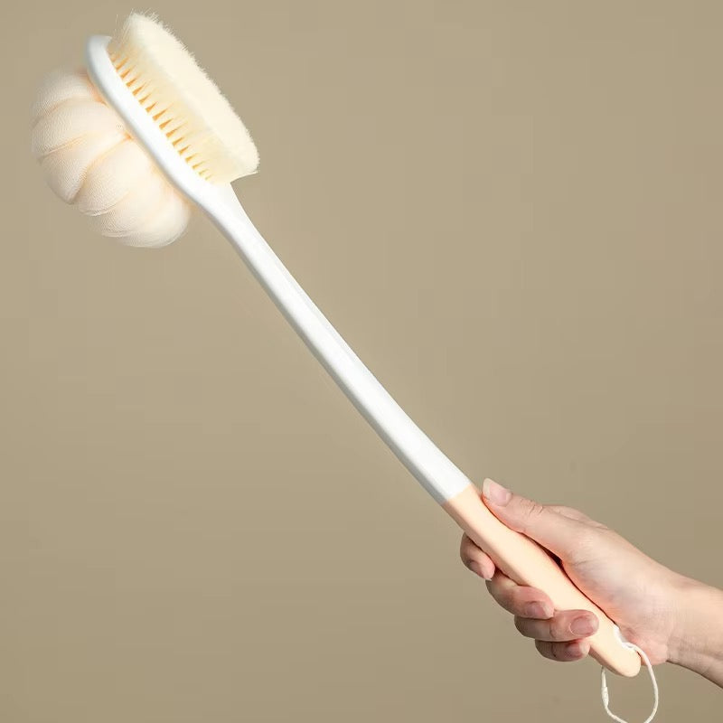 2-in-1 Soft Body Bath Brush & Sponge โ Double-Sided Shower Scrubber with Gentle Bristles