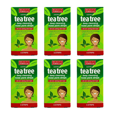 Tea Tree Nose Pore Strips 6 Pieces box