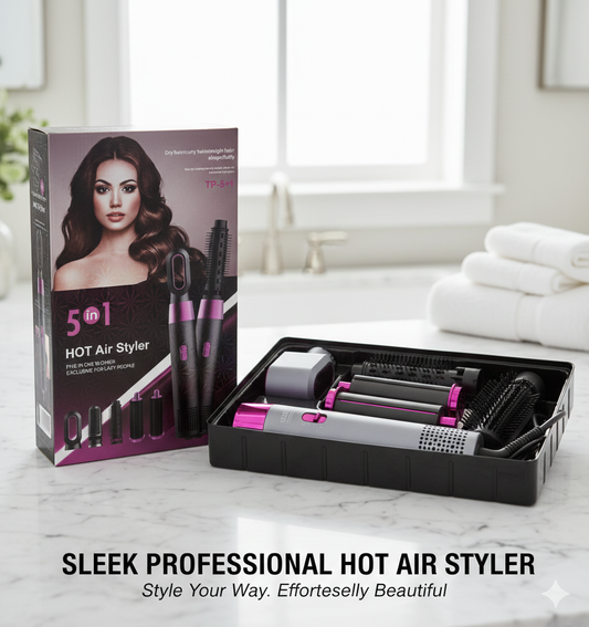 (BOTH HOT & COLD AIR) 5 in 1 Styler- Automated Hair Styling tool 5 in 1 SLEEK PROFESSIONAL