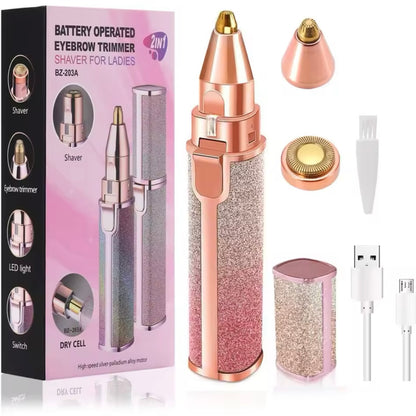 Flawless Multifunctional Rechargeable Trimmer for Girls.