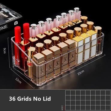 Acrylic Made Lipstick Case. 36 Grids Lipstick Organizer.