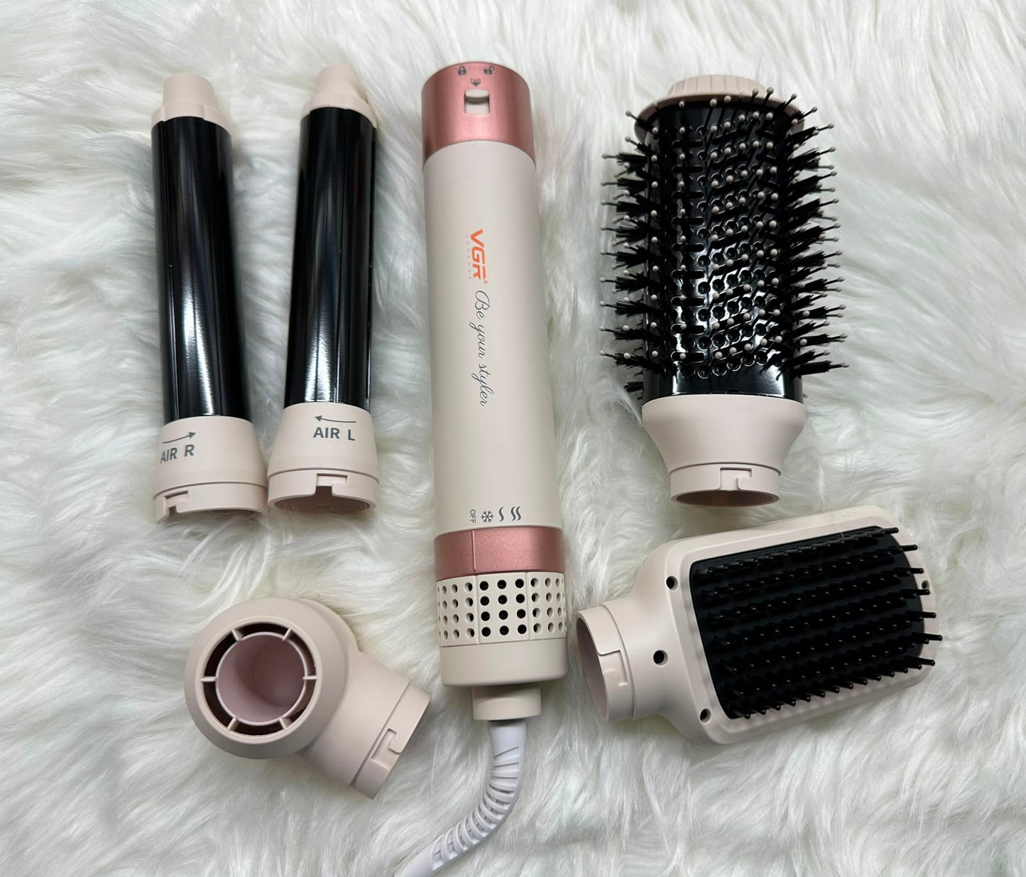 VGR V-487 5-in-1 Professional Hot Air Styler | Hair Dryer, Volumizer, Curler & Styling Brush
