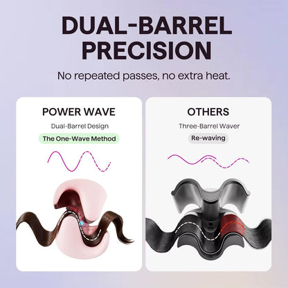 Wavytalk Thermal Brush Hair Crimper with Smart Timer – Adjustable Heat & Ion Technology