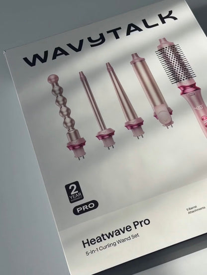 Wavytalk 5 in 1 Heatwave Pro Air Styler | Multi Functional Hair Dryer Brush & Curling Wand Set