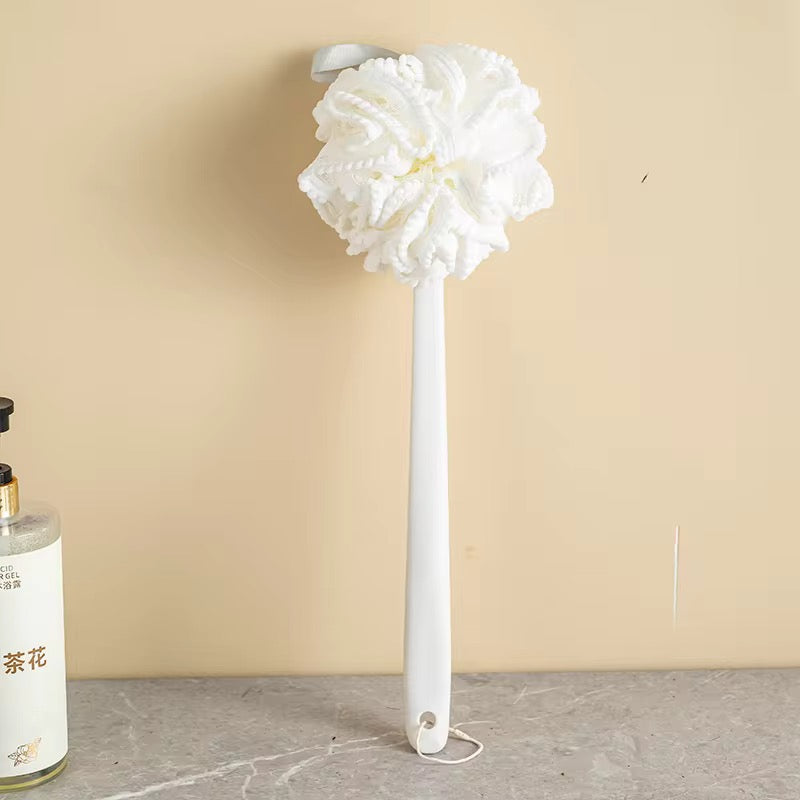 Long Handle Soft Body Bath Loofah – Gentle Exfoliating Shower Sponge for Full Body Cleansing