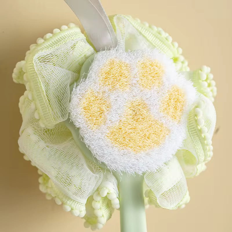 Long Handle Soft Body Bath Loofah – Gentle Exfoliating Shower Sponge for Full Body Cleansing