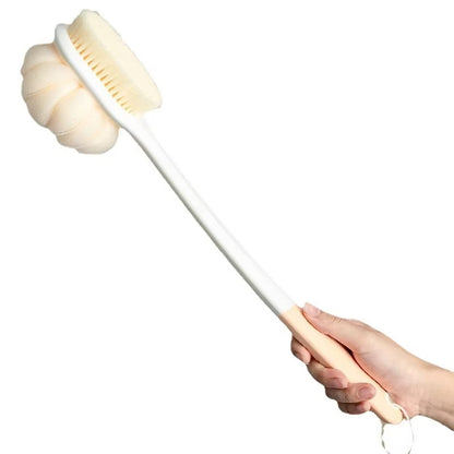2-in-1 Soft Body Bath Brush & Sponge – Double-Sided Shower Scrubber with Gentle Bristles