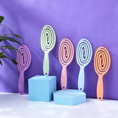 Relaxing Elastic Massage Comb Portable Hair Brush