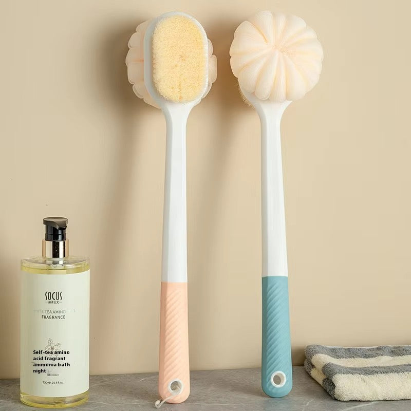 2-in-1 Soft Body Bath Brush & Sponge – Double-Sided Shower Scrubber with Gentle Bristles