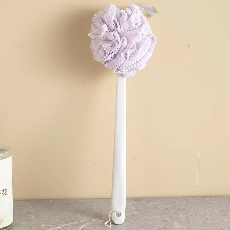 Long Handle Soft Body Bath Loofah – Gentle Exfoliating Shower Sponge for Full Body Cleansing