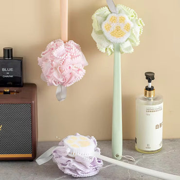 Long Handle Soft Body Bath Loofah – Gentle Exfoliating Shower Sponge for Full Body Cleansing