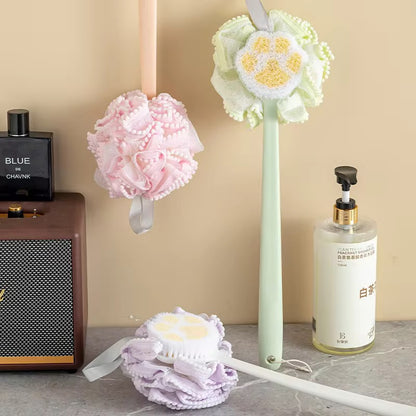 Long Handle Soft Body Bath Loofah – Gentle Exfoliating Shower Sponge for Full Body Cleansing