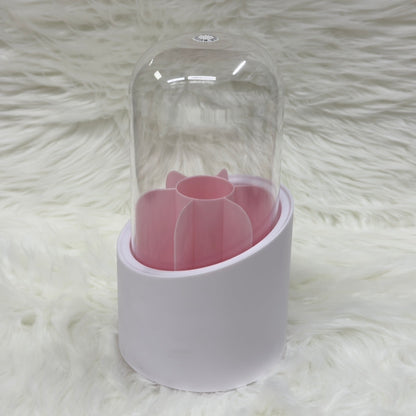 Shein 360° Rotating Makeup Brush Holder With Lid