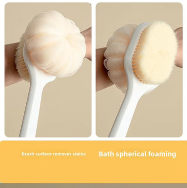 2-in-1 Soft Body Bath Brush & Sponge – Double-Sided Shower Scrubber with Gentle Bristles