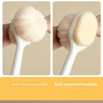2-in-1 Soft Body Bath Brush & Sponge – Double-Sided Shower Scrubber with Gentle Bristles