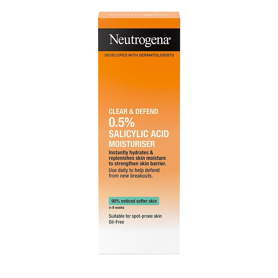 Neutrogena Clear & Defend Oil-Free Moisturiser (50ml) – With 0.5% Salicylic Acid