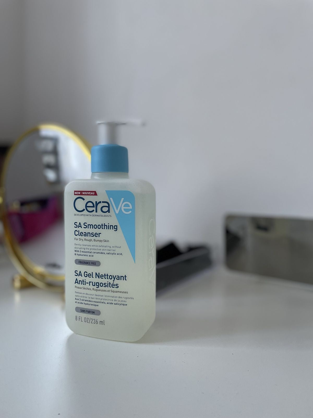 CeraVe SA Smoothing Cleanser (236ml) – For Dry, Rough, and Bumpy Skin