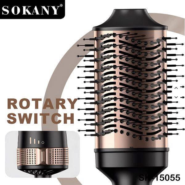 SOKANY Professional Hot Air Brush SK-15055 1260W | 2-in-1 Hair Dryer & Volumizing Styling Brush