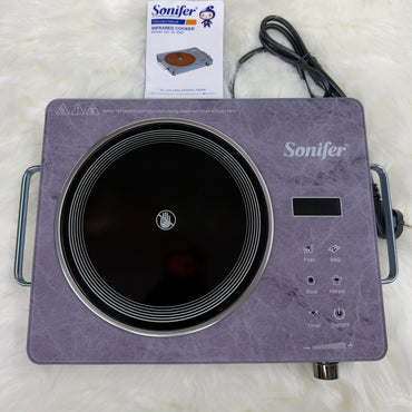 Sonifer Infrared Electric Cooker 2000W | Works with All Types of Cookware | Portable Electric Hot Plate