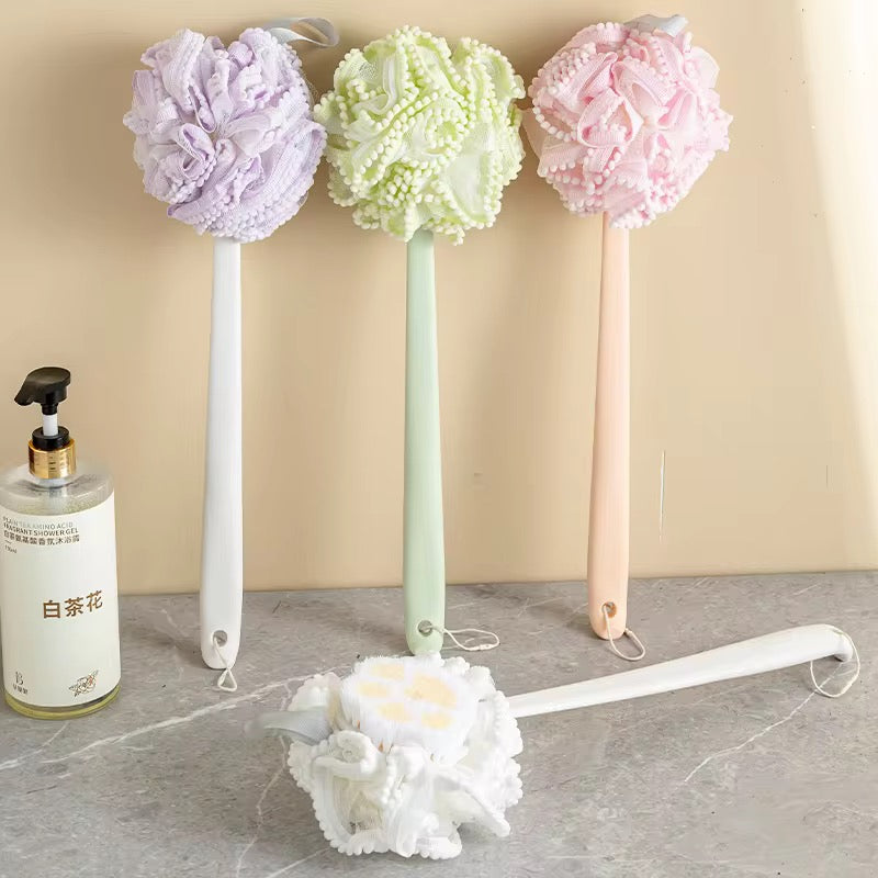 Long Handle Soft Body Bath Loofah – Gentle Exfoliating Shower Sponge for Full Body Cleansing