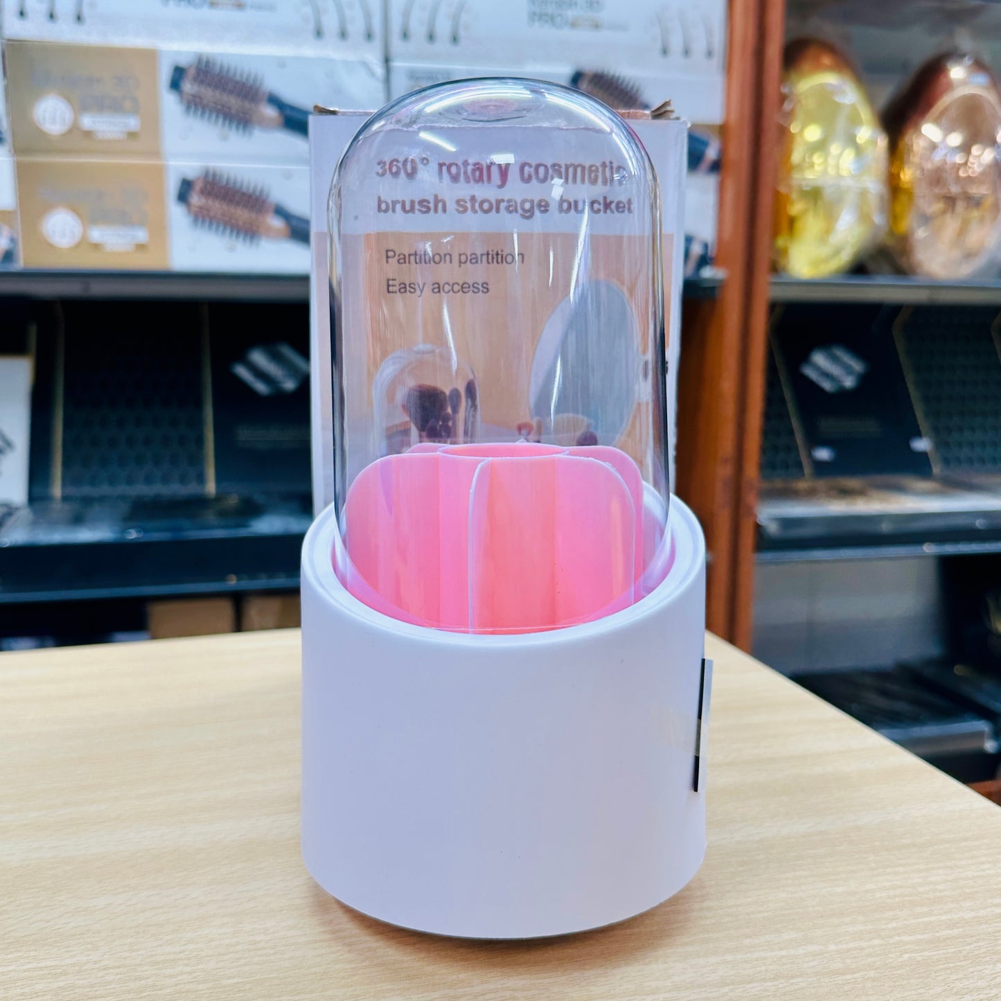 Velora 360° Rotating Makeup Brush Holder With Lid