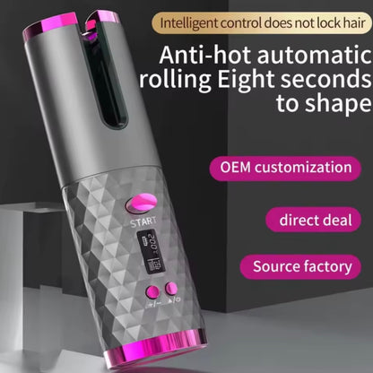 Auto Curler For Perfect Hair Styling with Rechargeable Feature.