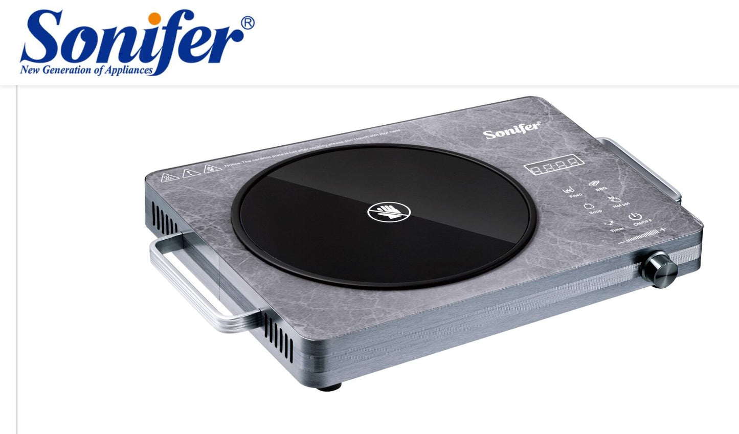 Sonifer Infrared Electric Cooker 2000W | Works with All Types of Cookware | Portable Electric Hot Plate