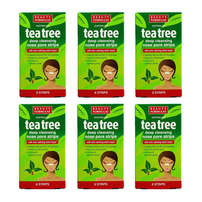 Tea Tree Nose Pore Strips 6 Pieces box