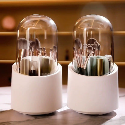 Shein 360° Rotating Makeup Brush Holder With Lid