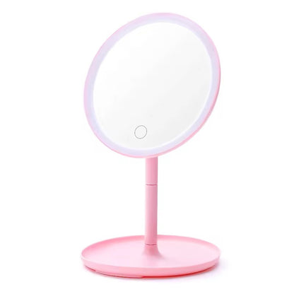 LED Ring Light Makeup Mirror with Adjustable Brightness – 3 Color Modes Vanity Mirror with Touch Control