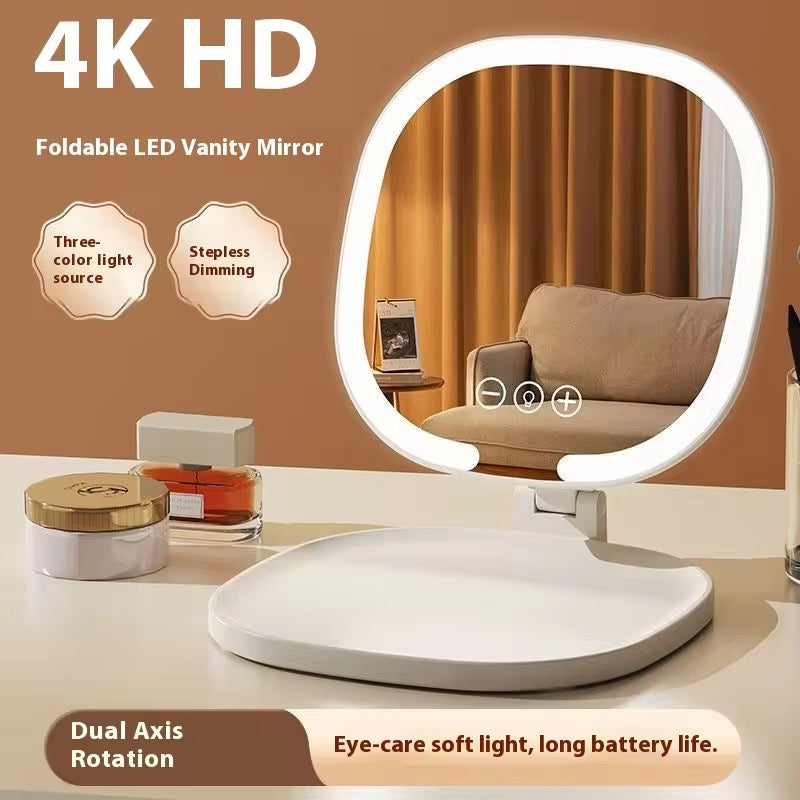 3-Color LED Makeup Mirror with Touch Control – Vanity Mirror with Warm, Natural & Cool Light