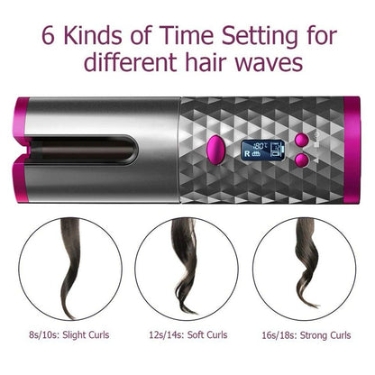 Auto Curler For Perfect Hair Styling with Rechargeable Feature.