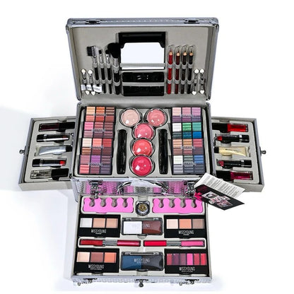 Miss Young Makeup Kit-MC1149 Professional All-in-One Makeup Kit with Aluminum Vanity Case | Complete Cosmetic Set for Women & Girls
