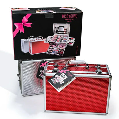 Miss Young Makeup Kit-MC1149 Professional All-in-One Makeup Kit with Aluminum Vanity Case | Complete Cosmetic Set for Women & Girls