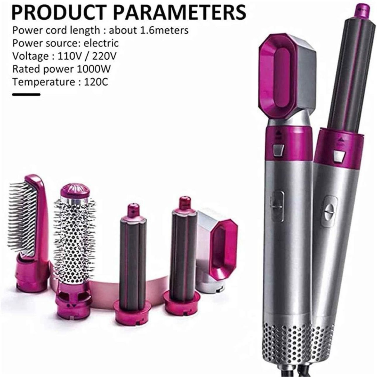 (BOTH HOT & COLD AIR) 5 in 1 Styler- Automated Hair Styling tool 5 in 1 SLEEK PROFESSIONAL
