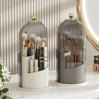 Makeup Brush Case with Sliding Door- 100% Dustproof Brush Holder.